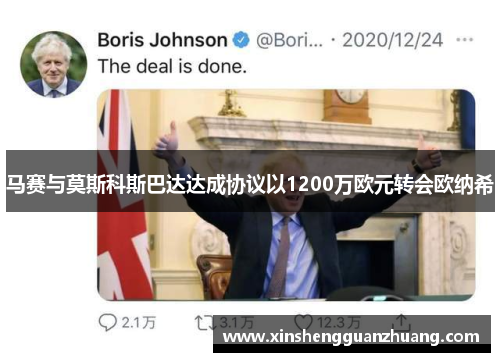 马赛与莫斯科斯巴达达成协议以1200万欧元转会欧纳希